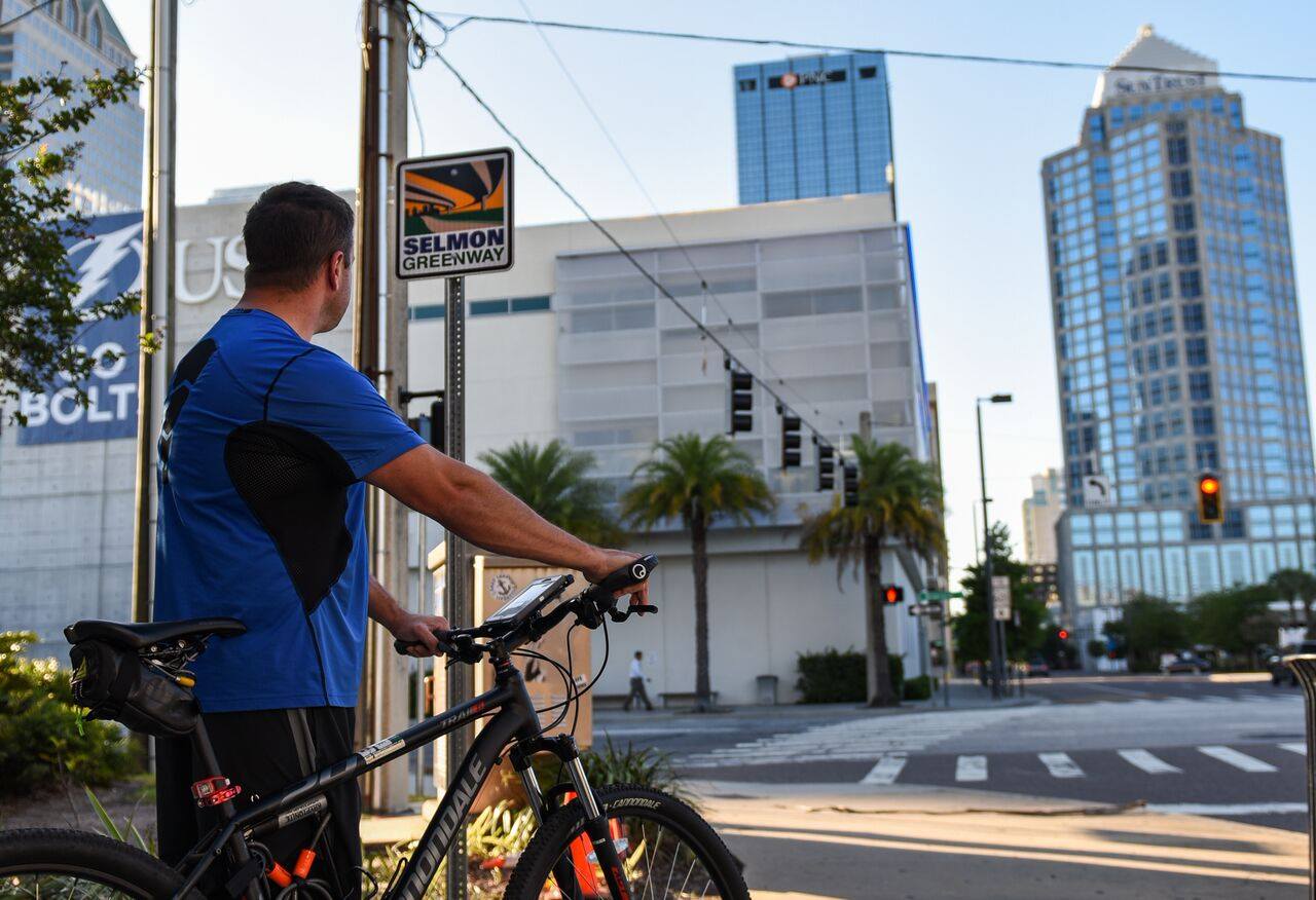 Biking in Downtown Tampa image