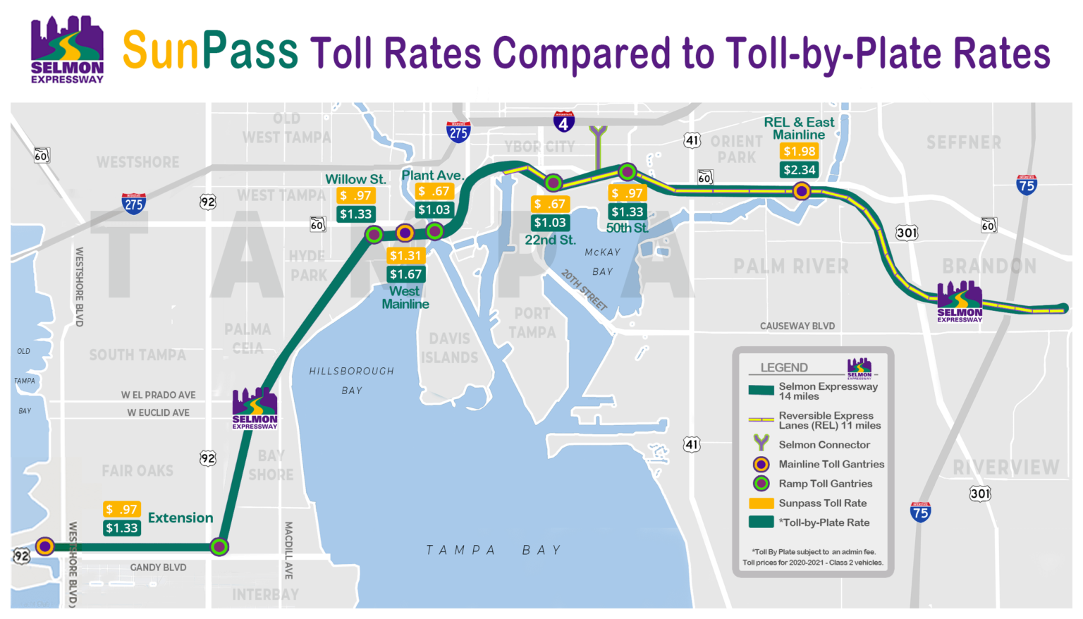 Toll Map amp Calculator Tampa Hillsborough - Toll Map June2022 1536x878