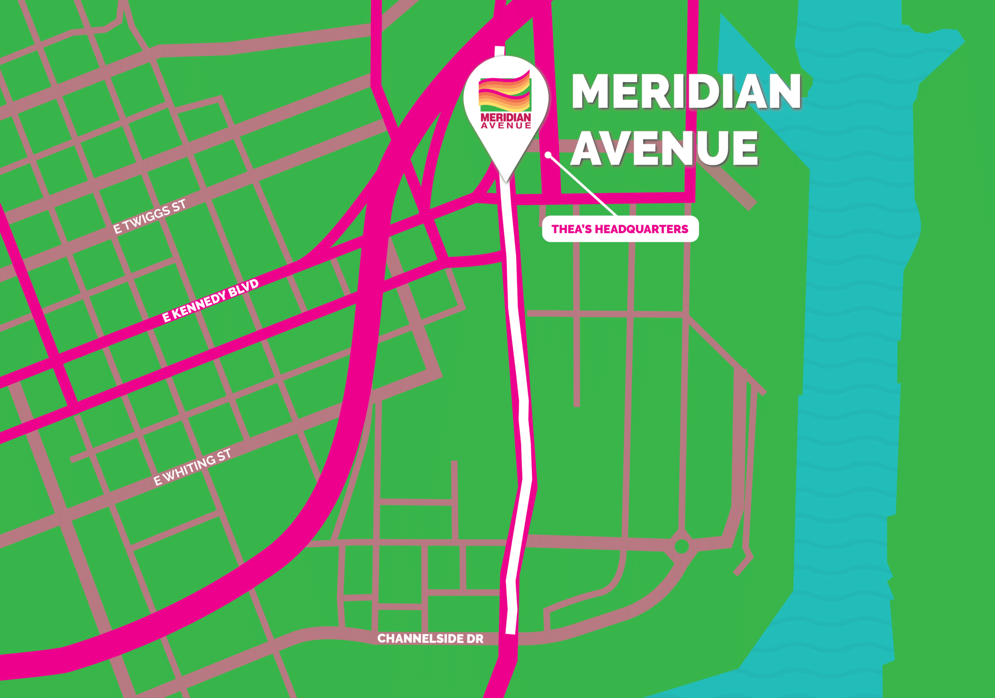 Tampa Road Map Meridian Avenue